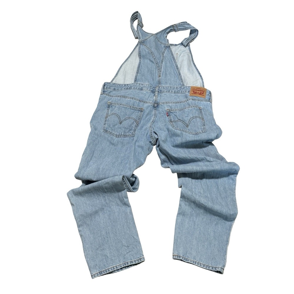Levi's Women's Workwear Denim Overalls Light Wash 100% Cotton Size Large - Picture 2 of 10